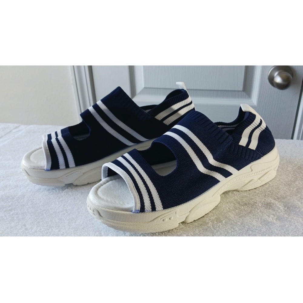 Comfy Blue & White Sandals For Women